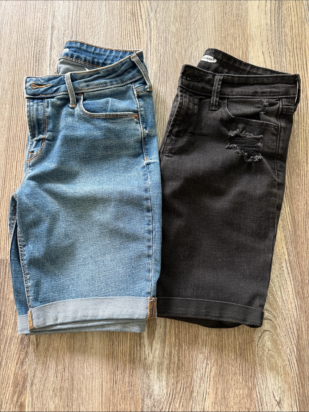 Old Navy Denim Shorts - Blue & Black